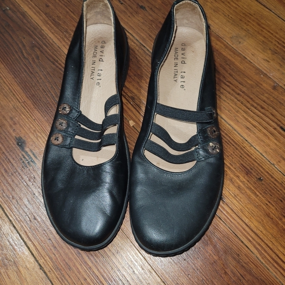 David Tate leather flats. Women's 8